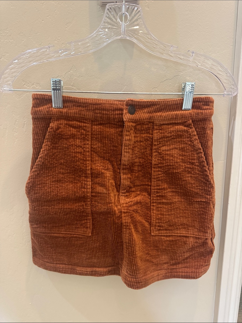 Rhythm Rust Corduroy High-Waist Mini Skort